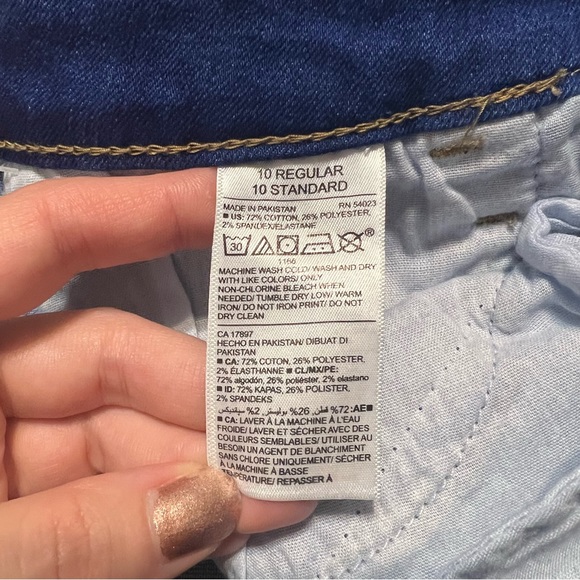 Old Navy Rockstar Mid Rise Super Skinny Jeans Medium Blue Denim NWT 10 - Picture 9 of 13